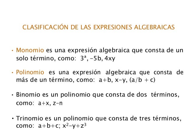 Conceptos basicos del algebra