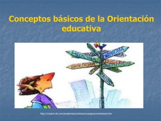 Conceptos básicos de la Orientación
educativa
http://cobach-elr.com/academias/orientacion/pagina/orientaweb.htm
 