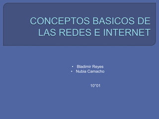 • Bladimir Reyes
• Nubia Camacho

10°01

 
