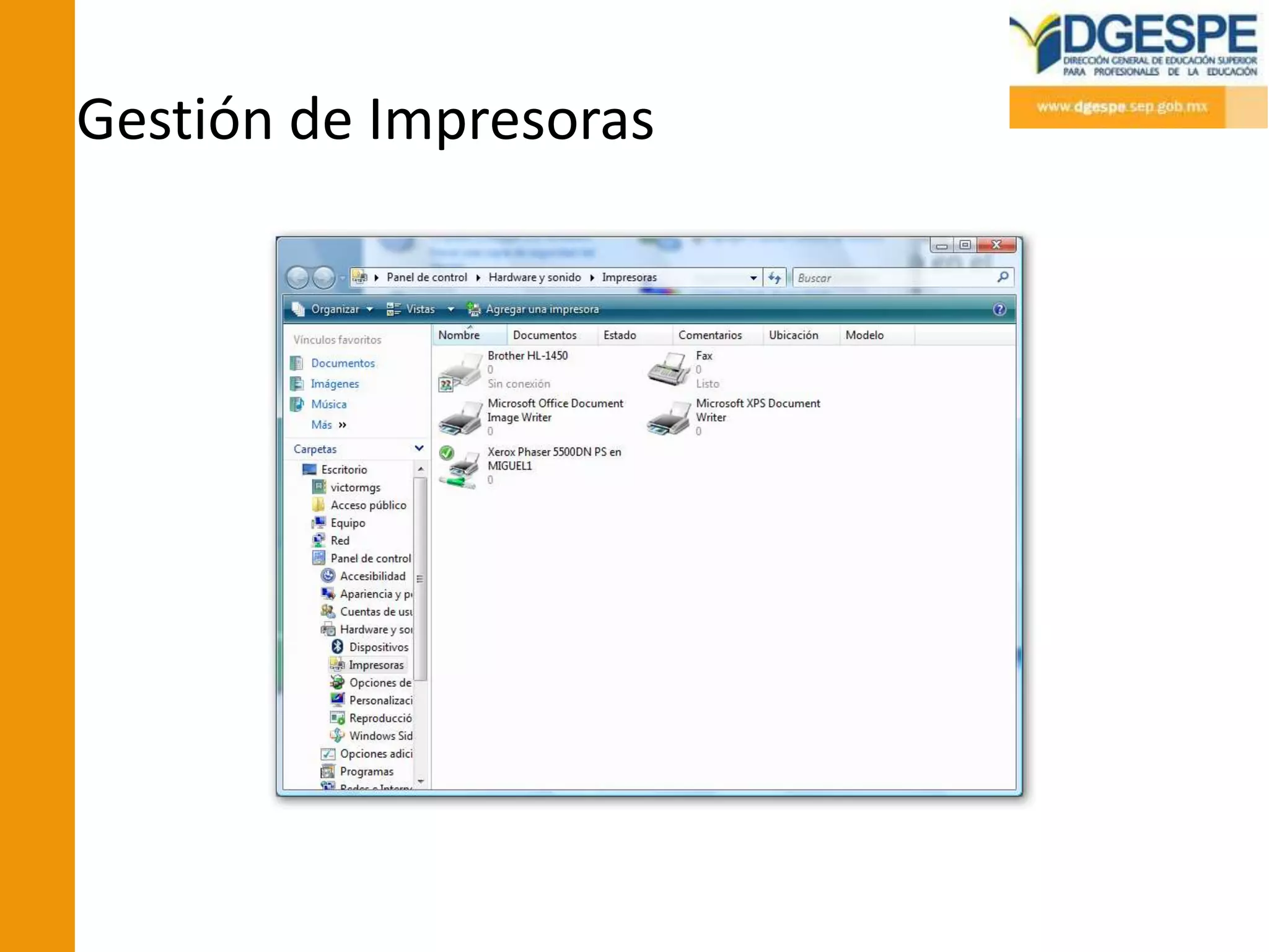 Gestión de Impresoras
 