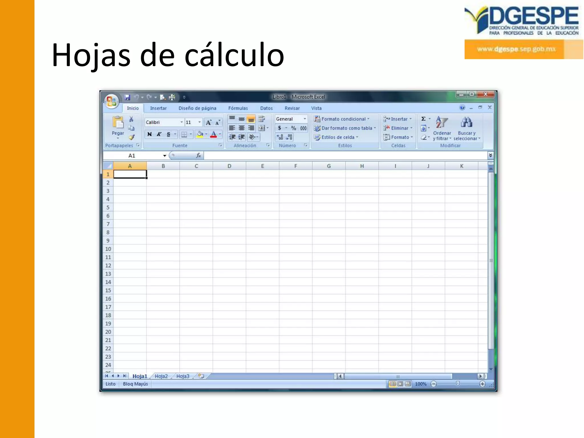 Hojas de cálculo
 