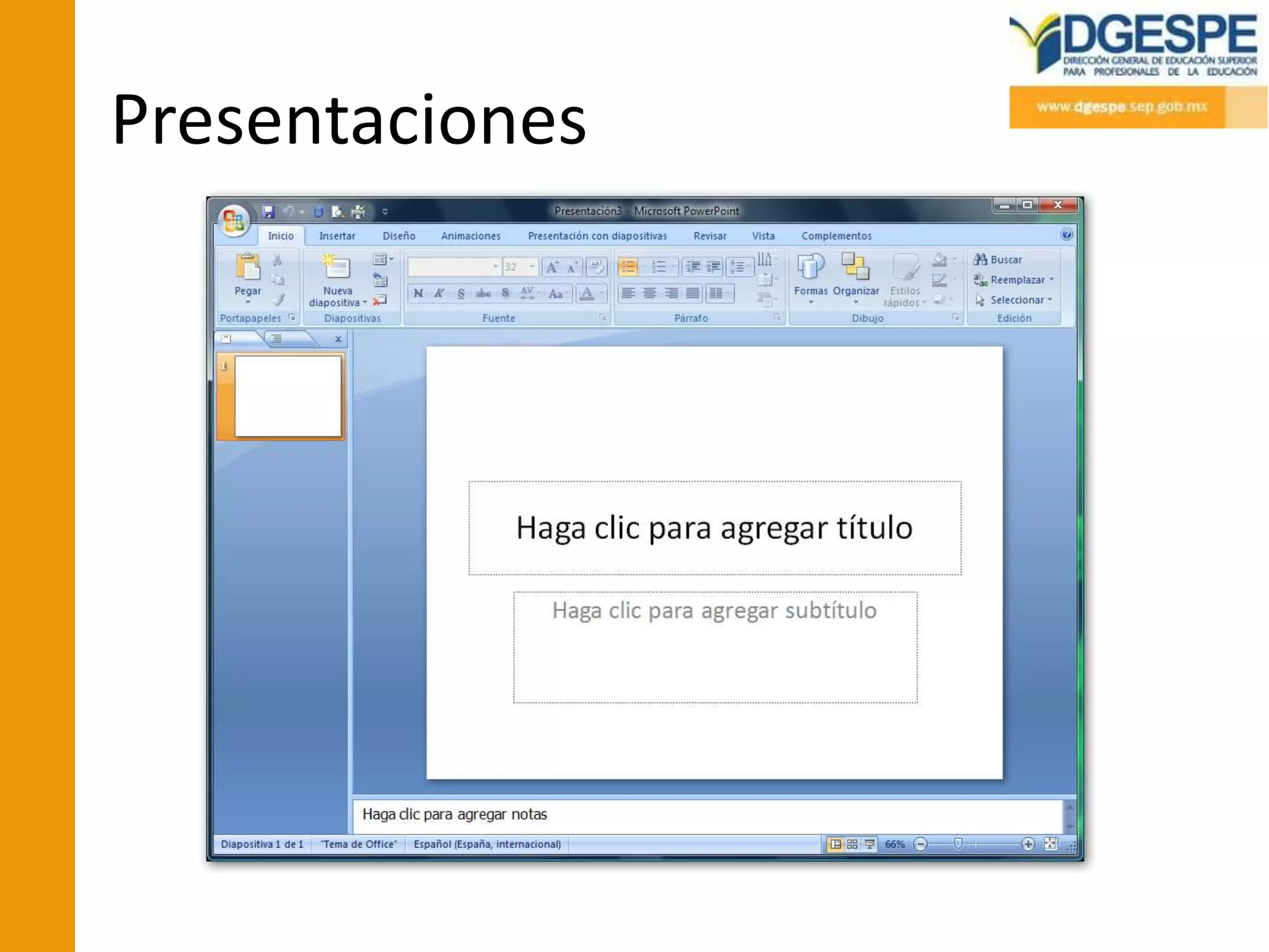 Presentaciones
 