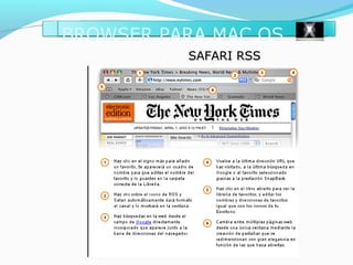 BROWSER PARA MAC OS
          SAFARI RSS
 