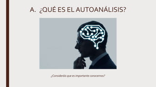 A. ¿QUÉ ES EL AUTOANÁLISIS?
¿Consideráis que es importante conocernos?
 