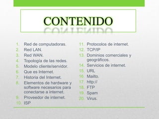 Conceptos basicos de redes e internet | PPTX