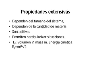 Variables Extensivas Conceptos basicos de Termodinámica-Presentación | PDF