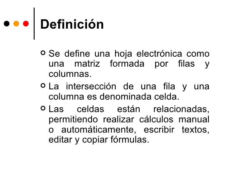 Conceptos Basicos De Una Hoja De Calculo