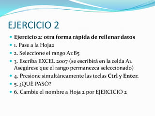 Conceptos basicos excel 2007 | PPTX