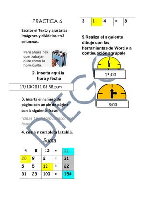 Practicas de Microsoft Word