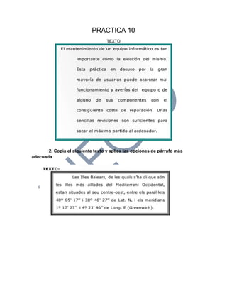 Practicas de Microsoft Word