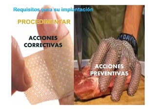 ACCIONES
CORRECTIVAS
ACCIONES
PREVENTIVAS
 