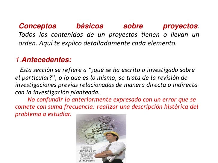 Conceptos básicos sobre proyectos