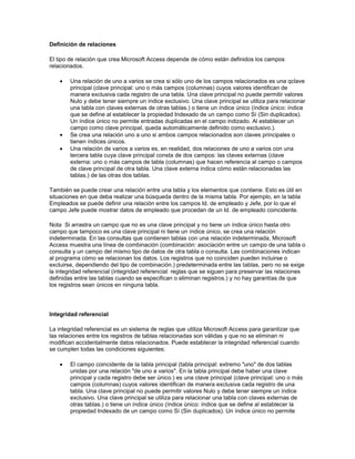 Conceptos básicos sobre relaciones