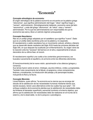 Conceptos De Economia
