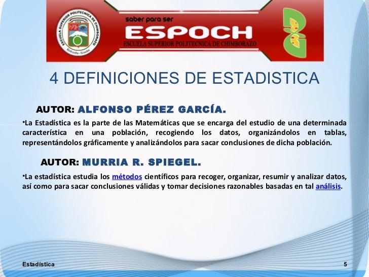 Conceptos de estadistica