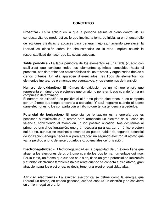 Conceptos De Quimica
