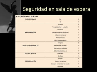 Seguridad en sala de espera
 