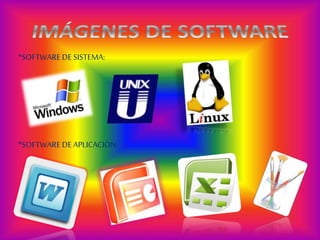 *SOFTWARE DE SISTEMA:
*SOFTWARE DE APLICACIÓN:
 