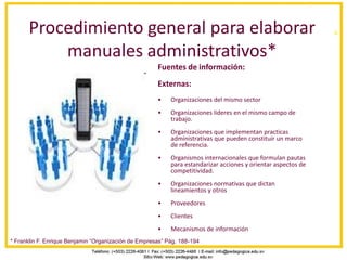 Procedimiento general para elaborar
          manuales administrativos*
                                                  ...