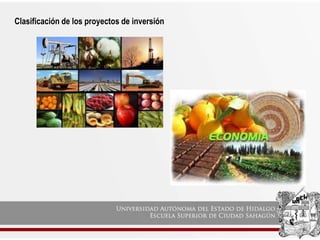 Clasificación de los proyectos de inversión
 