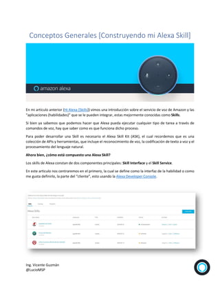 Conceptos generales [construyendo mi Alexa Skill] | PDF