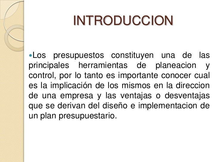 Generalidades del Presupuesto Mind42