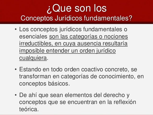 Teoría del Derecho y los Conceptos Jurídicos Fundamentales