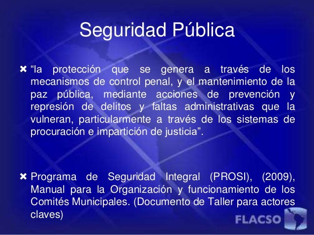 Conceptos, percepciones de seguridad ciudadana