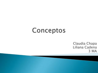 Claudia Chapa
Liliana Cadena
          3 MA
 