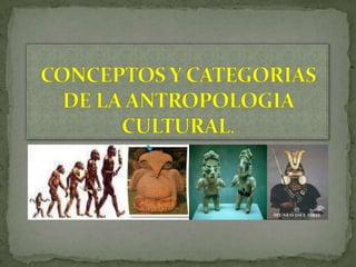 CONCEPTOS Y CATEGORIAS DE LA ANTROPOLOGIA CULTURAL. 