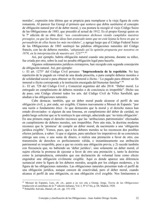 Concepto y clasificación de las Obligaciones - Juan Andrés Orrego Acuña. 22
morales’, expresión ésta última que se propici...