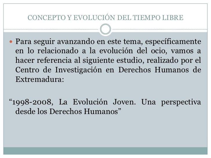 Concepto y evolución del tiempo libre