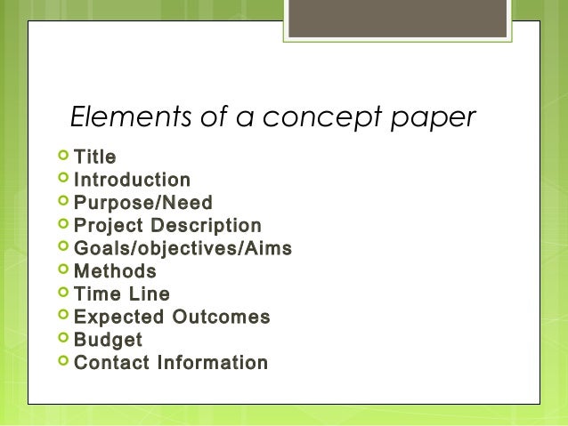 Concept Paper