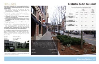 68
Residential Market Assessment
Planning Studies
Rental options will drive the early phases of residential construction as
value is built for for-sale opportunities in the future. This is true for the
following reasons:
•	 New rental housing is the linchpin of urban
redevelopment and should be introduced to the
market as quickly as possible.
•	 Rental apartments are required for the establishment
of “critical mass,” because rentals are absorbed at
higher rates than for-sale units.
•	 Rentals are the fastest way to bring a large number of
households to a downtown.
•	 Rentals allow households to experiment with living in
an area without the mortgage commitment of home
ownership.
•	 Declining home values create a lack of confidence in
the for-sale market.
•	 Renters form a pool of potential purchasers of for-
sale condominiums, and townhouses that can be
built in later phases, when the market has recovered.
Over time, the balance should shift toward for-sale dwelling units with
the market-driven mix after ten years shown on the table below:
Hunters Crossing is representative of your more typical suburban rental
option that exists within the Bristol area.
The following depicts averages for rental options in and around Bristol. It
should be noted that there are no truly adequate “comps” for what is
proposed by Renaissance Downtowns, as current rental stock is dated
(very little to no recent construction) and exists without a true, mixed-
use urban fabric.
Rent Rate: 		 $600-$1,300 / Month
Unit Size:		 500-1,300 Square Feet
Avg Price/SF		 $.85-$1.39PS
Blue Back Square, located in West Hartford, CT provides some guidance
as to the upper range of the market. Although it may be difficult for
residential options to match the price per square foot of Blue Back,
through the creation of a vibrant, mixed-use setting that is unique
within the region, Bristol has the opportunity to achieve rents that far
exceed those garnered by the current building stock.
Rent Rate: 		 $1,635-$2,820 / Month
Unit Size:		 600-940 Square Feet
Avg Price/SF		 $2.73-$3.04
Table 2
Downtown Residential Mix By Household Type
Derived From The New Unit Rental And Purchase Propensities Of Draw Area Households
With The Potential To Move To Downtown Bristol Each Year Over The Next Five Years
Households In Groups With Annual Median Incomes Above $50,000
The Downtown Bristol Study Area
City of Bristol, Hartford County, Connecticut
Multi- Single-
. . . . . . Family . . . . . . . . Family . .
. . Attached . .
Total For-Rent For-Sale All Ranges
Number of
Households: 2,010 920 620 470
Empty Nesters
& Retirees 26% 12% 32% 45%
Traditional &
Non-Traditional Families 6% 5% 3% 10%
Younger
Singles & Couples 68% 83% 65% 45%
100% 100% 100% 100%
SOURCE: Nielsen Claritas, Inc.;
Zimmerman/Volk Associates, Inc.
Downtown Residential Mix By Household Type
Derived From The New Unit Rental And Purchase Propensities Of Draw Area Households
With The Potential To Move To Downtown Bristol Each Year Over The Next Five Years
Households In Groups With Annual Median Incomes Above $50,000
The Downtown Bristol Study Area
City of Bristol, Hartford County, Connecticut
Multi- Single-
. . . . . . Family . . . . . . . . Family . .
. . Attached . .
Total For-Rent For-Sale All Ranges
Number of
Households: 2,010 920 620 470
Empty Nesters
& Retirees 26% 12% 32% 45%
Traditional &
Non-Traditional Families 6% 5% 3% 10%
Younger
Singles & Couples 68% 83% 65% 45%
100% 100% 100% 100%
SOURCE: Nielsen Claritas, Inc.;
Zimmerman/Volk Associates, Inc.
 