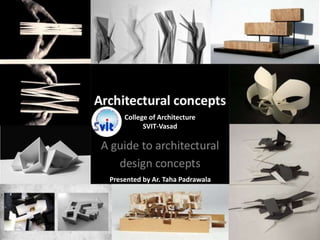 Presented by Ar. Taha Padrawala
College of Architecture
SVIT-Vasad
 