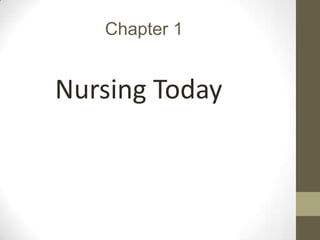 Chapter 1

Nursing Today

 