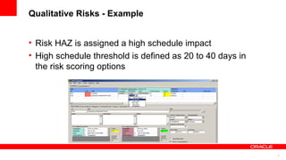 Concepts and best practices for the risk register in primavera risk ...