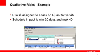 Primavera Schedule Risk Analysis Concepts and best practices for the risk register in primavera risk ...