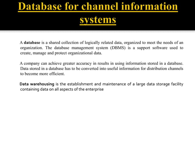 Concepts And Elements Of Channel Information System PPTX 