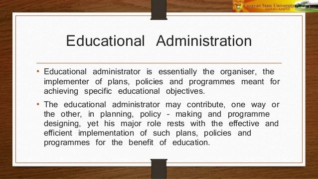 concepts and principles of organization administration and supervis