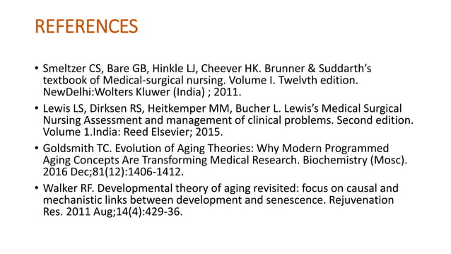 Concepts and theories of aging | PPTX