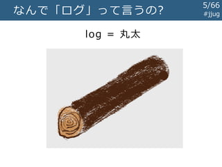 なんで「ログ」って言うの? #jjug
log = 丸太
5/67
 