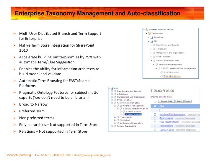 Guide of Classifications and Enterprise Terms