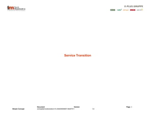 Document Version Page : i
Stream Concept conceptservicetransitionv10-230204094657-94d47511 1-0
Service Transition
 