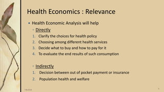 Concepts in health economics | PPTX