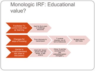 Concepts in t fronted classroom discourse | PPTX | Workshops and ...