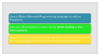 Concepts of core java | PPT