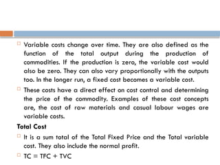 Concepts of cost Power Point Presentation | PPTX