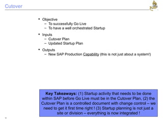 Concepts of cutover planning and management Slide 10