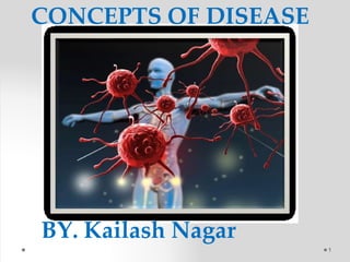 1
CONCEPTS OF DISEASE
BY. Kailash Nagar
 